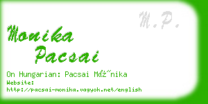monika pacsai business card